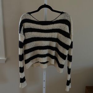 ATM cashmere wool and silk striped sweater